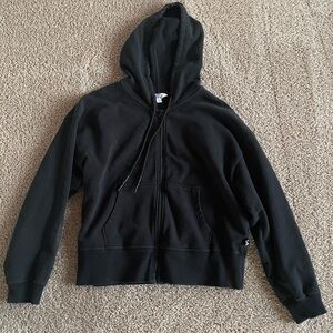 Oversized Black Zip-Up